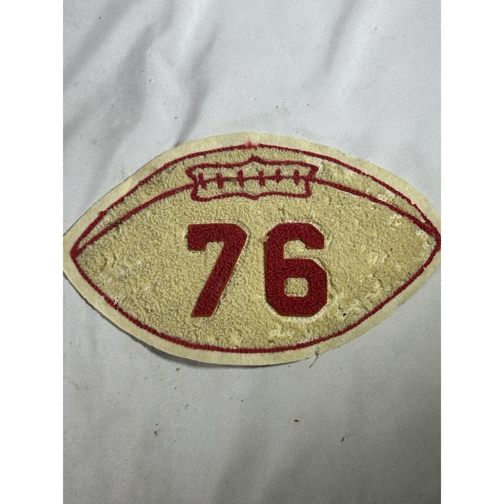 Vintage Football Number 76 Patch Cloth Clothing Jacket Team 9" x 5"